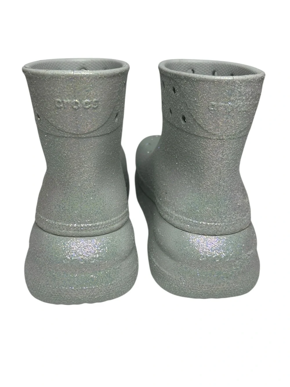 NEW Crocs Unisex Crush Glitter Boots in Atmosphere Colorway W7, M5